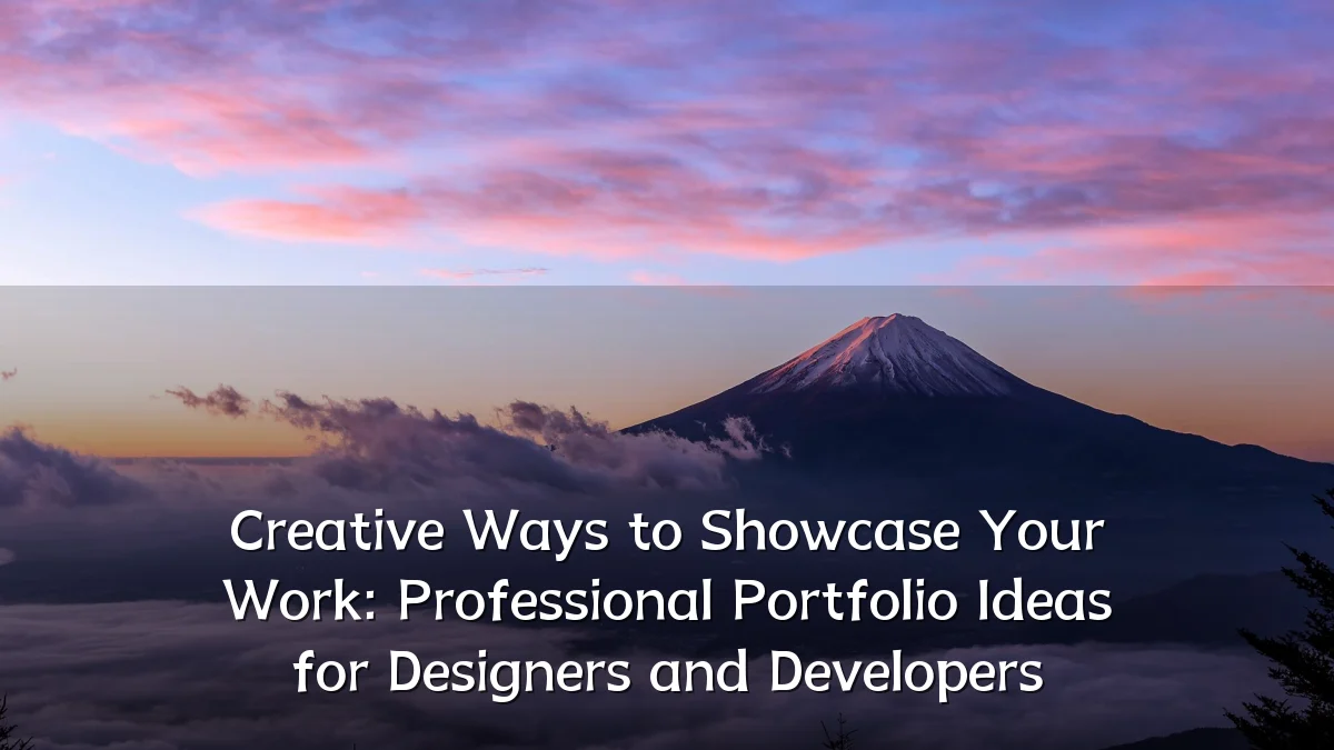Creative Ways to Showcase Your Work: Professional Portfolio Ideas for Designers and Developers