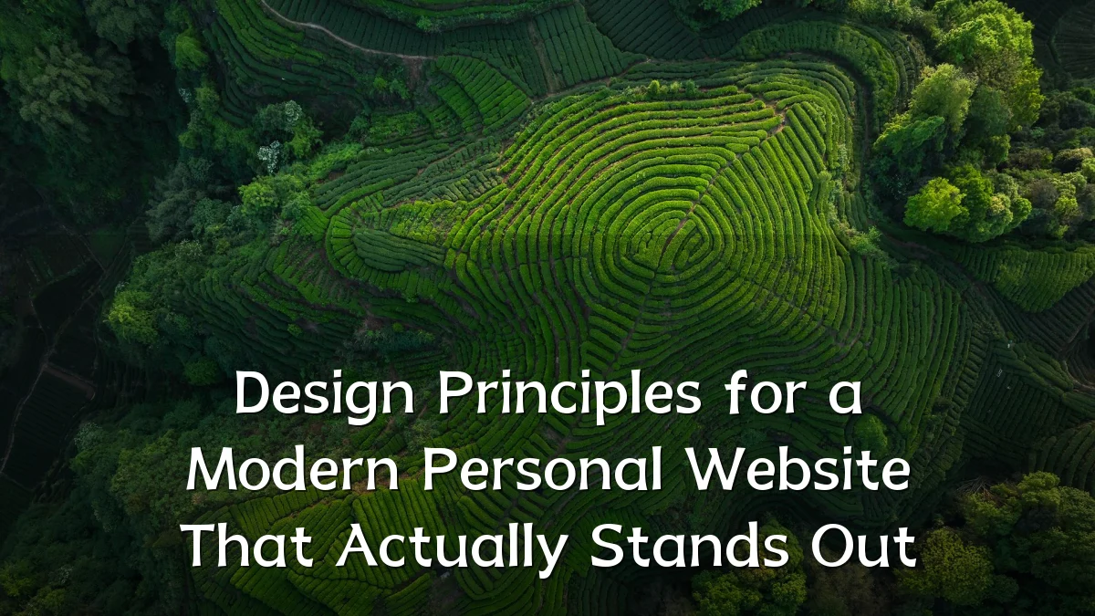 Design Principles for a Modern Personal Website That Actually Stands Out
