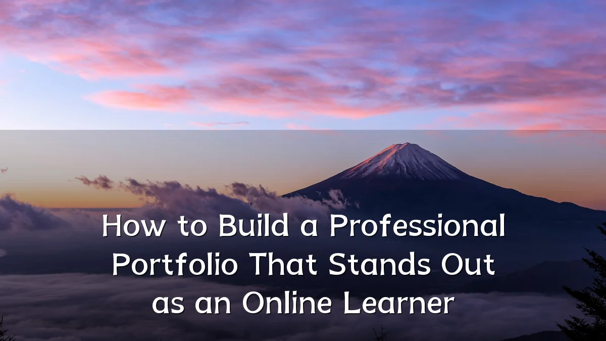 How to Build a Professional Portfolio That Stands Out as an Online Learner
