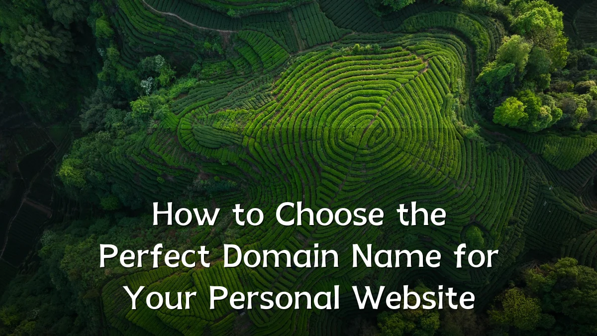 How to Choose the Perfect Domain Name for Your Personal Website