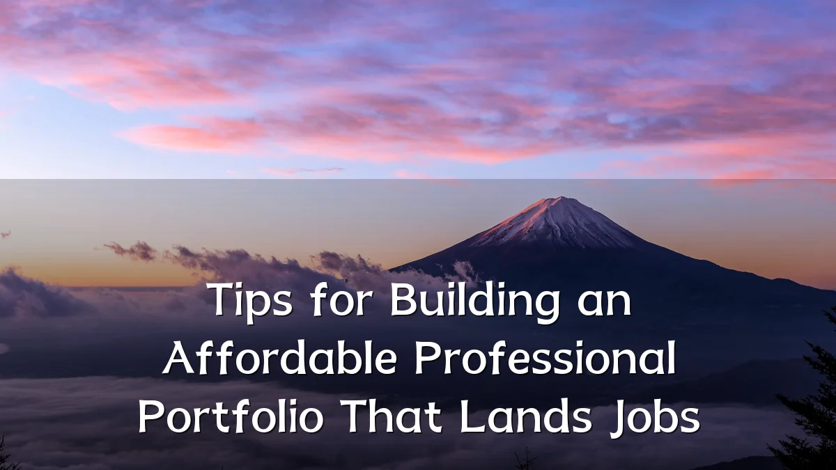 Tips for Building an Affordable Professional Portfolio That Lands Jobs
