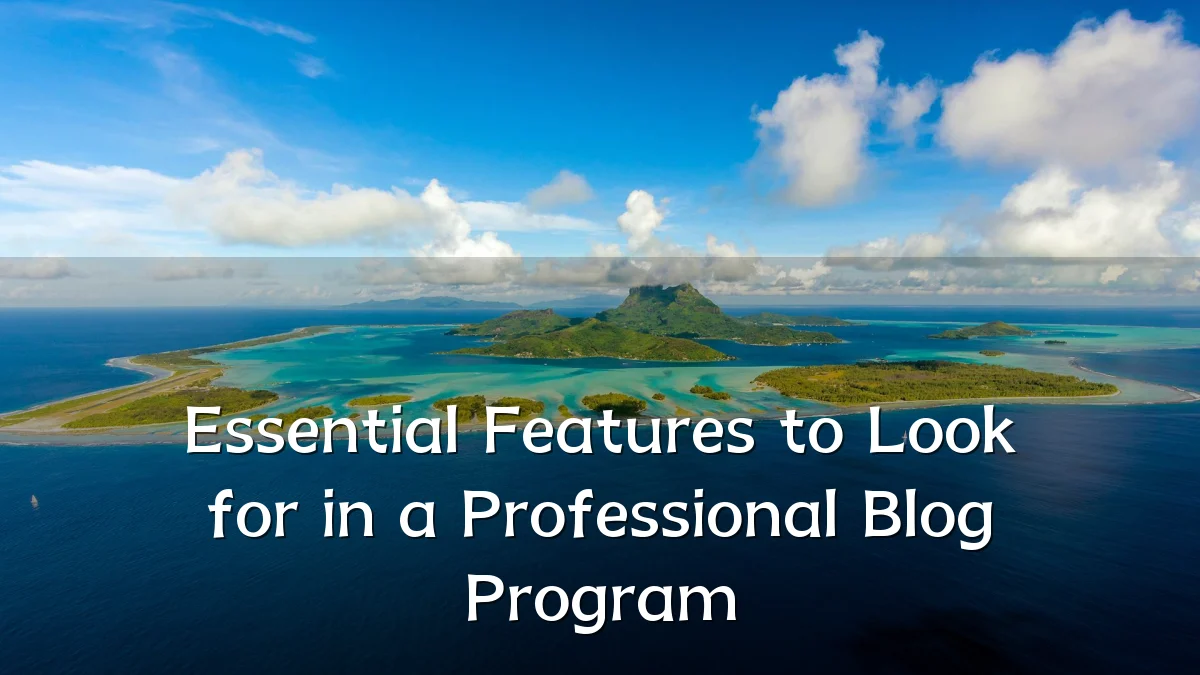 Essential Features to Look for in a Professional Blog Program