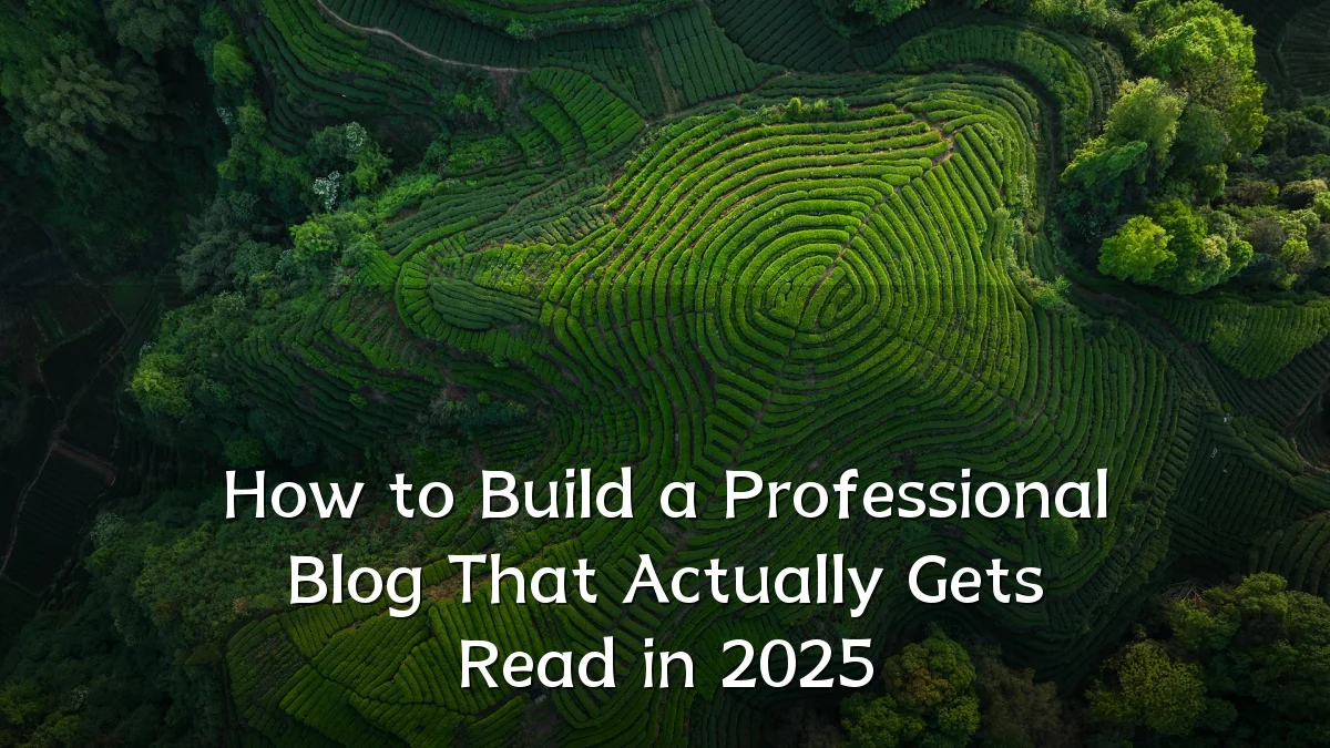 How to Build a Professional Blog That Actually Gets Read in 2025