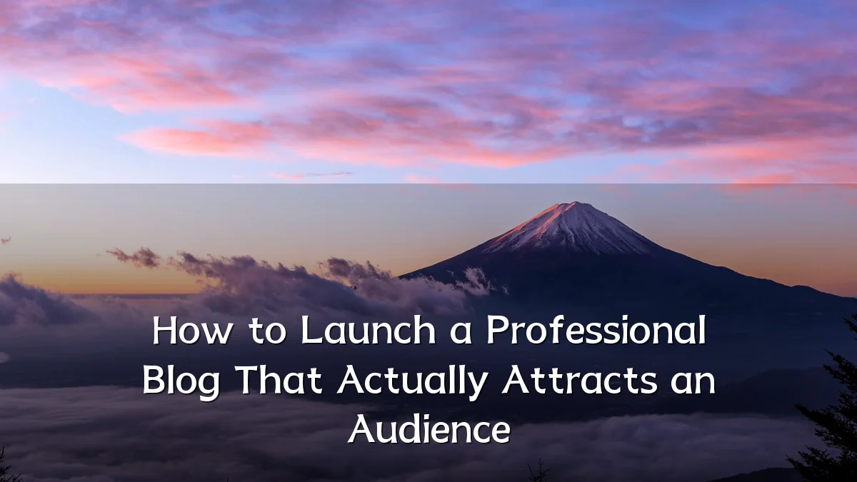 How to Launch a Professional Blog That Actually Attracts an Audience