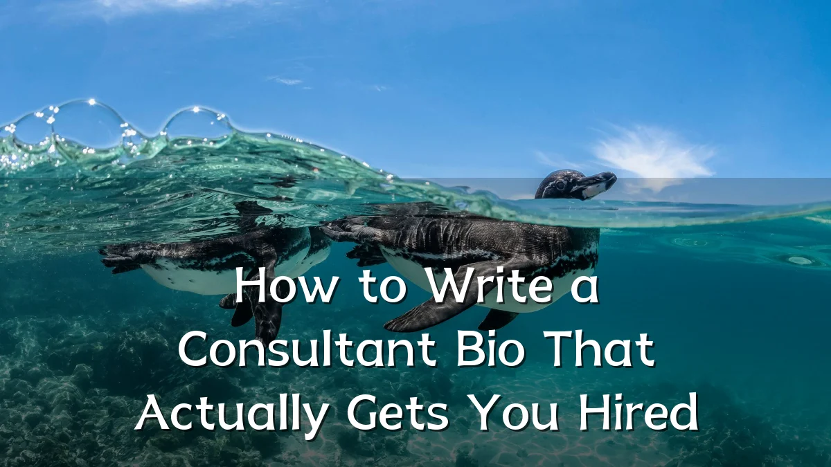 How to Write a Consultant Bio That Actually Gets You Hired
